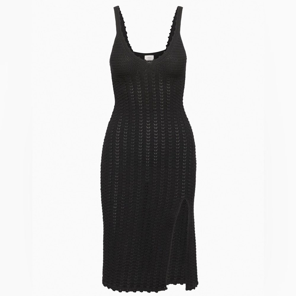 Aritzia Black Evie Midi Dress